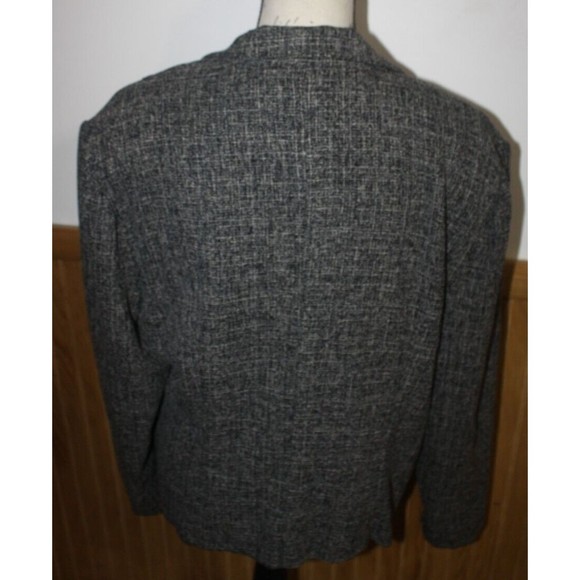 Scarlett Suit Jacket Tweed Sz 15/16 Black & Gray Embroidered Collar GUC - Picture 6 of 8